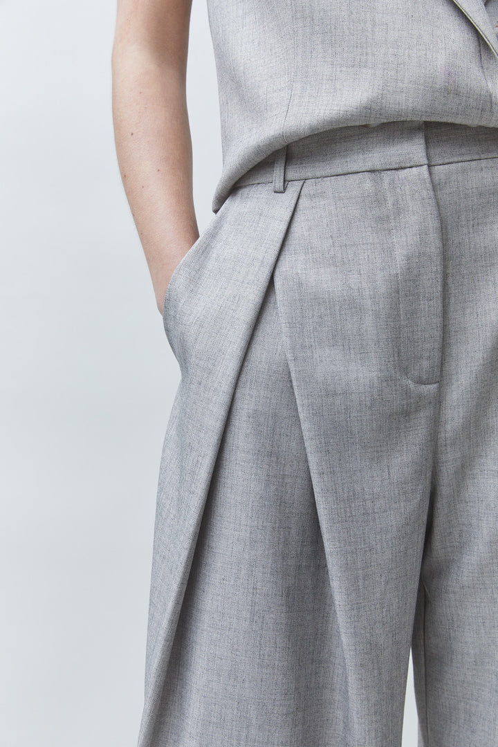 Suncoo - JEEZGC Pleated suit pants-detailfoto