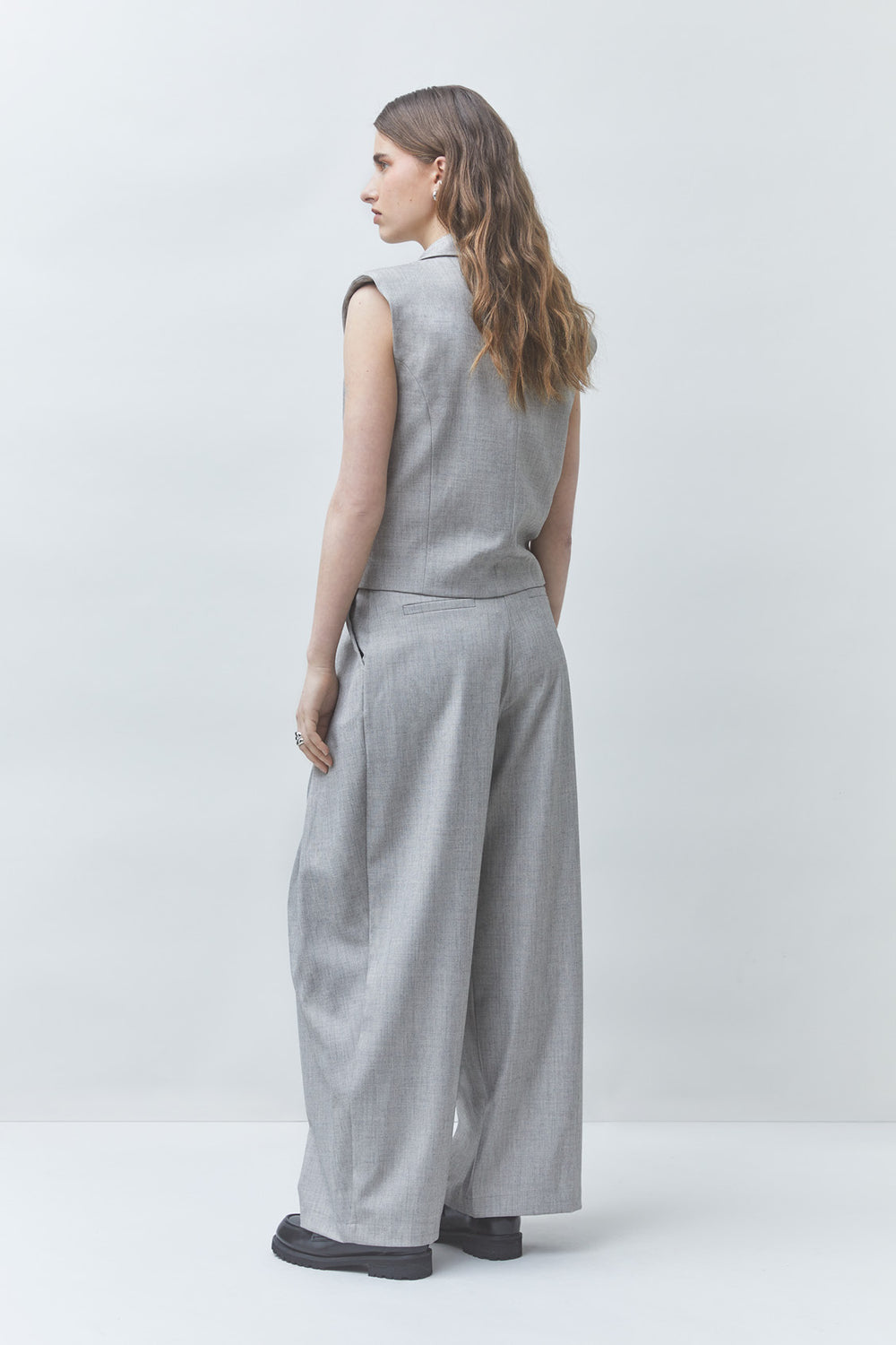 Suncoo - JEEZGC Pleated suit pants-achteraanzicht