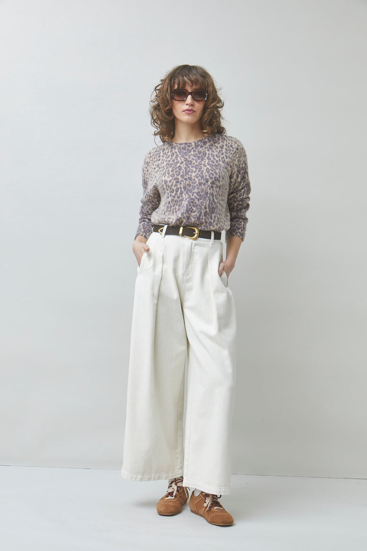 Suncoo - PLEOL Leopard-print mohair jumper-vooraanzicht