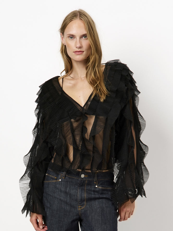 Dante6 - Phora Tulle Ruffled Top