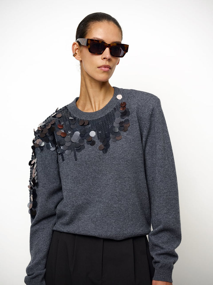 Dante6 - Ombra sequined sweater-voorzijde