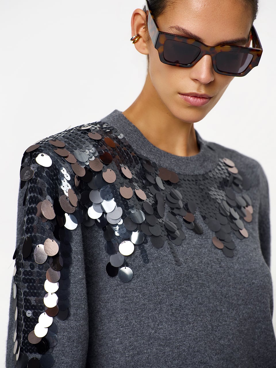 Dante6 - Ombra sequined sweater-voorkant