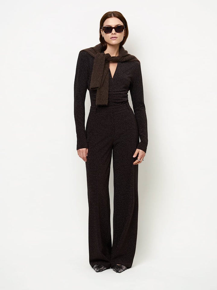 Dante6 - Healey lurex V-neck bodysuit-vooraanzicht