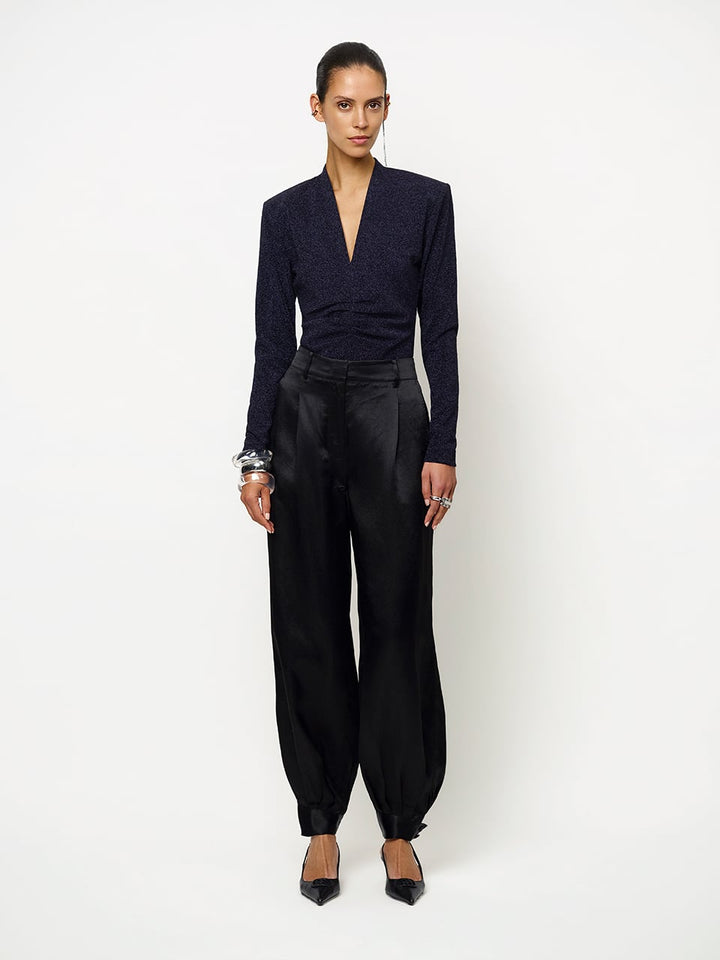 Dante6 - Healey lurex V-neck bodysuit-vooraanzicht