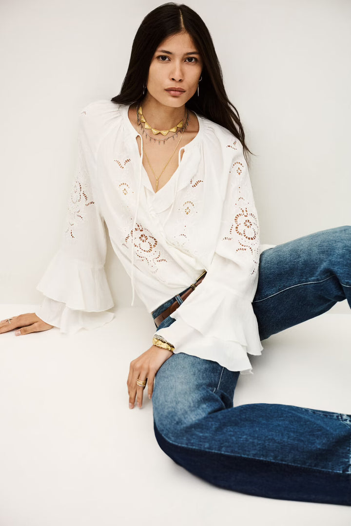 Ba&sh - OMAR flounced blouse