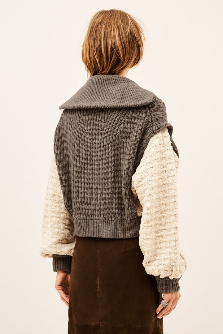 Ba&sh - ESSEN kort tricot vest-achteraanzicht