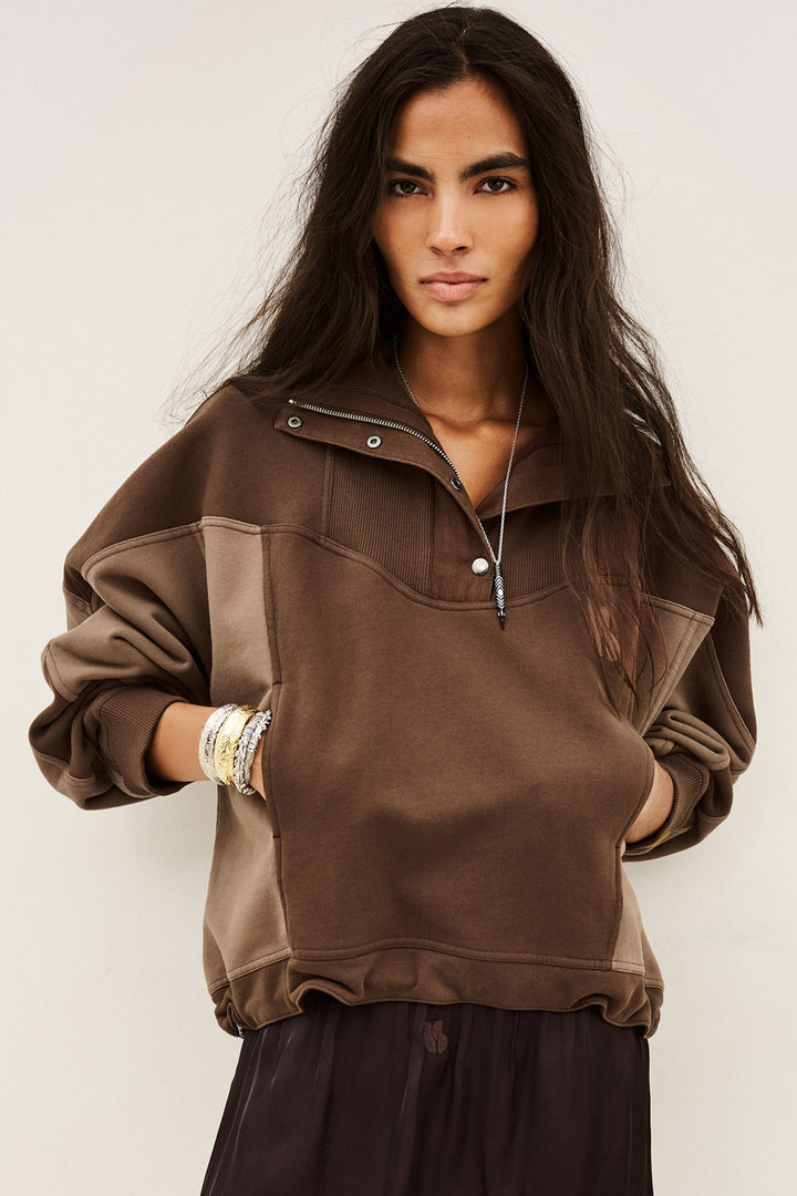Ba&sh - JESSY sweatshirt met rits-voorzijde