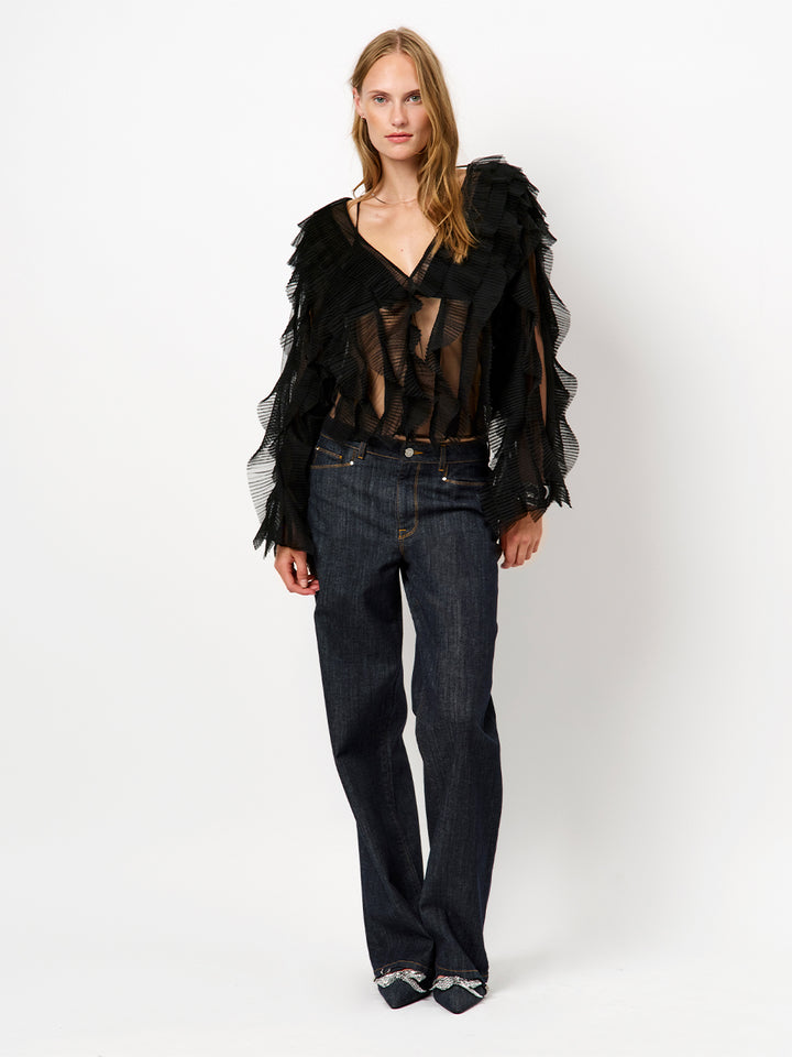 Dante6 - Phora Tulle Ruffled Top