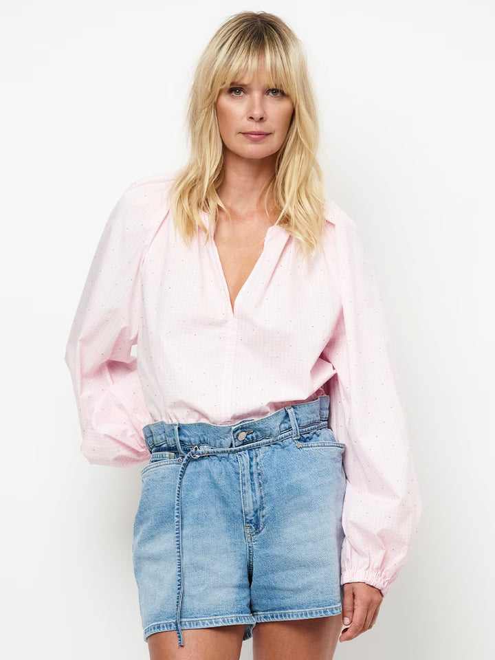 Dante6 - Orit check patterned balloon top