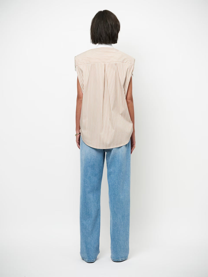 Dante6 - Rhobin sleeveless fringe detail shirt
