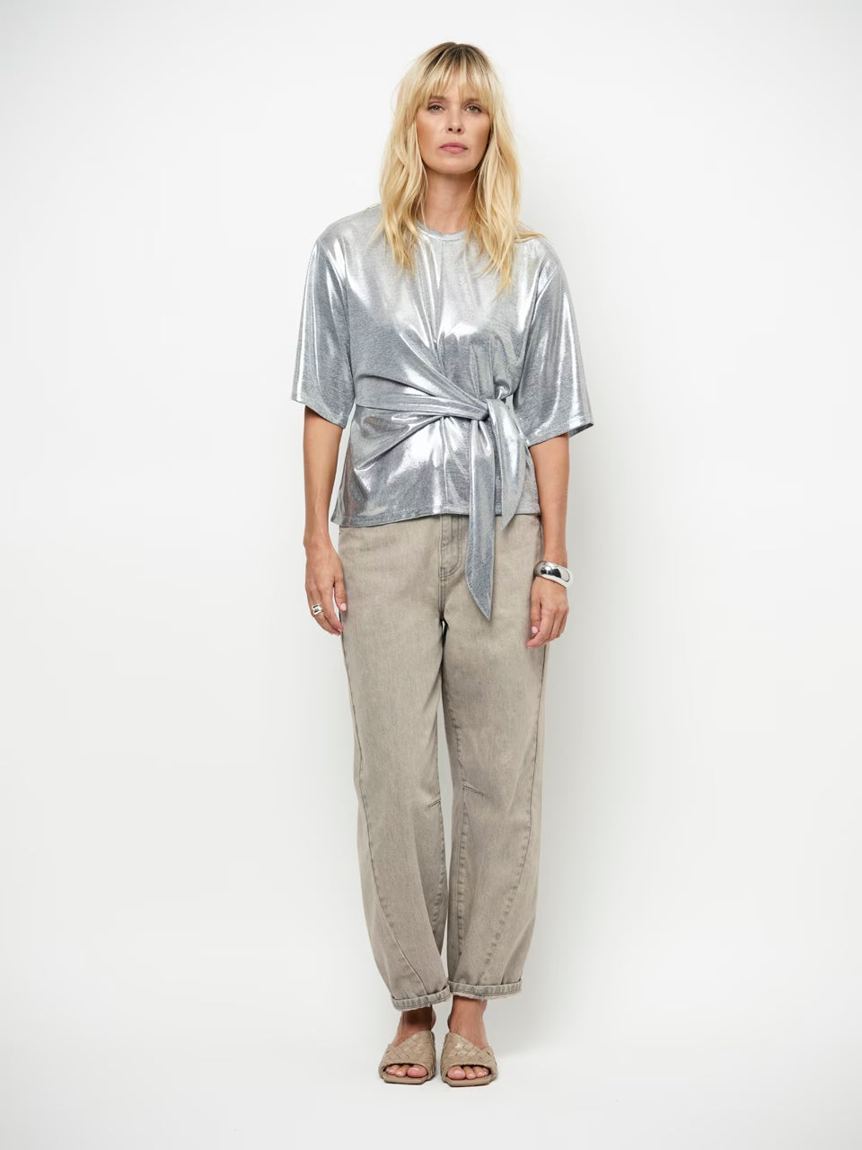 Dante6 - Uxia metallic twist detail top