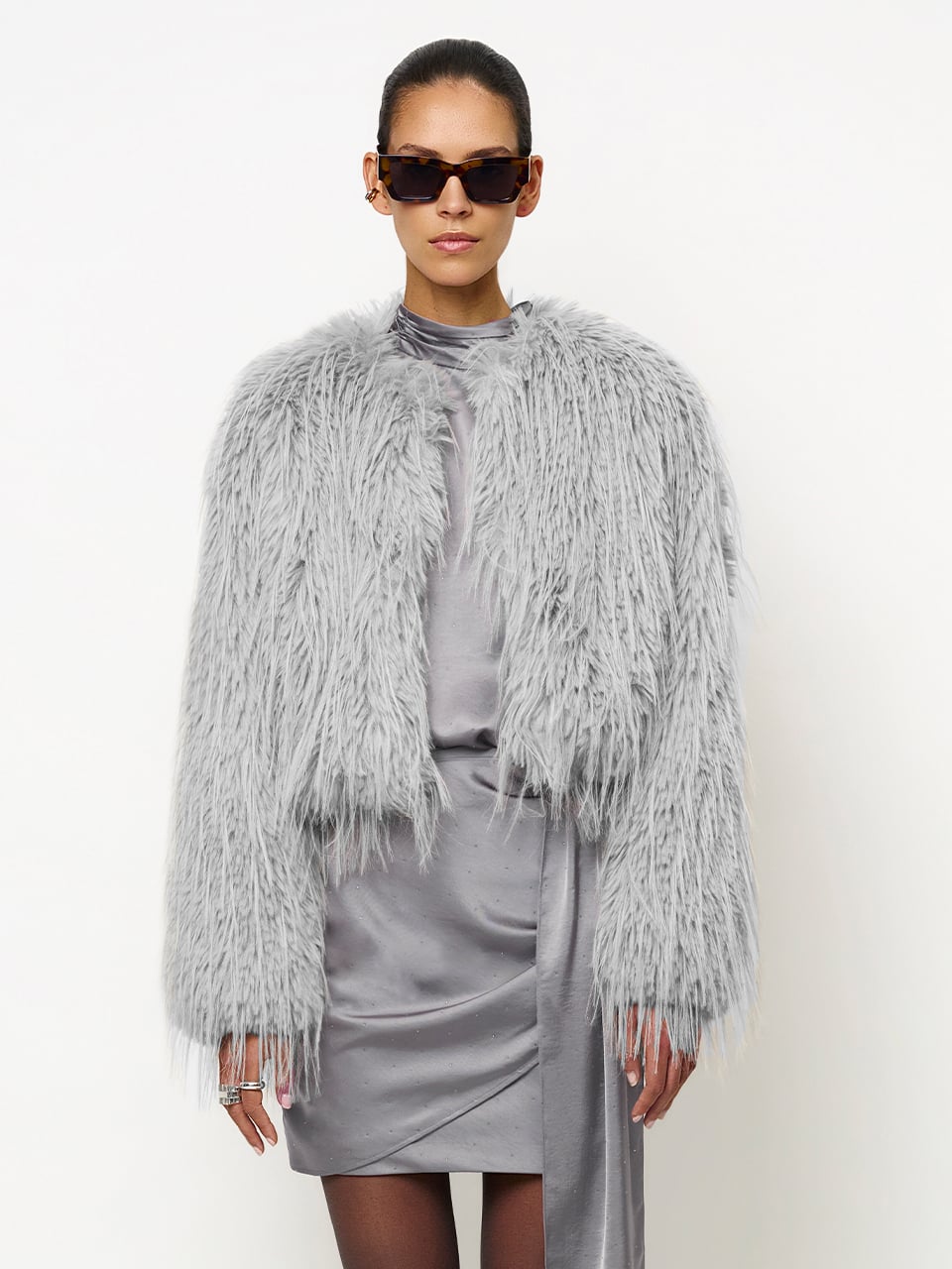 Dante6 - Valery faux fur jacket-voorkant