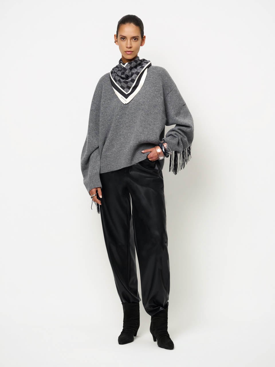 Dante6 - Damury sequined fringe sweater-vooraanzicht