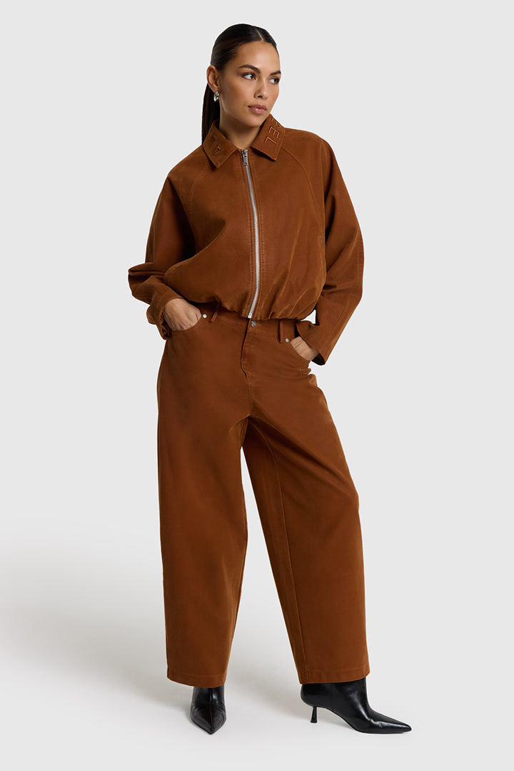 ALIX The Label - FAUX SUEDE PANTS-vooraanzicht