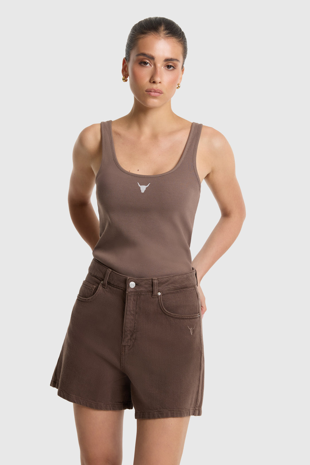 ALIX The Label - Heavy Twill Shorts-vooraanzicht