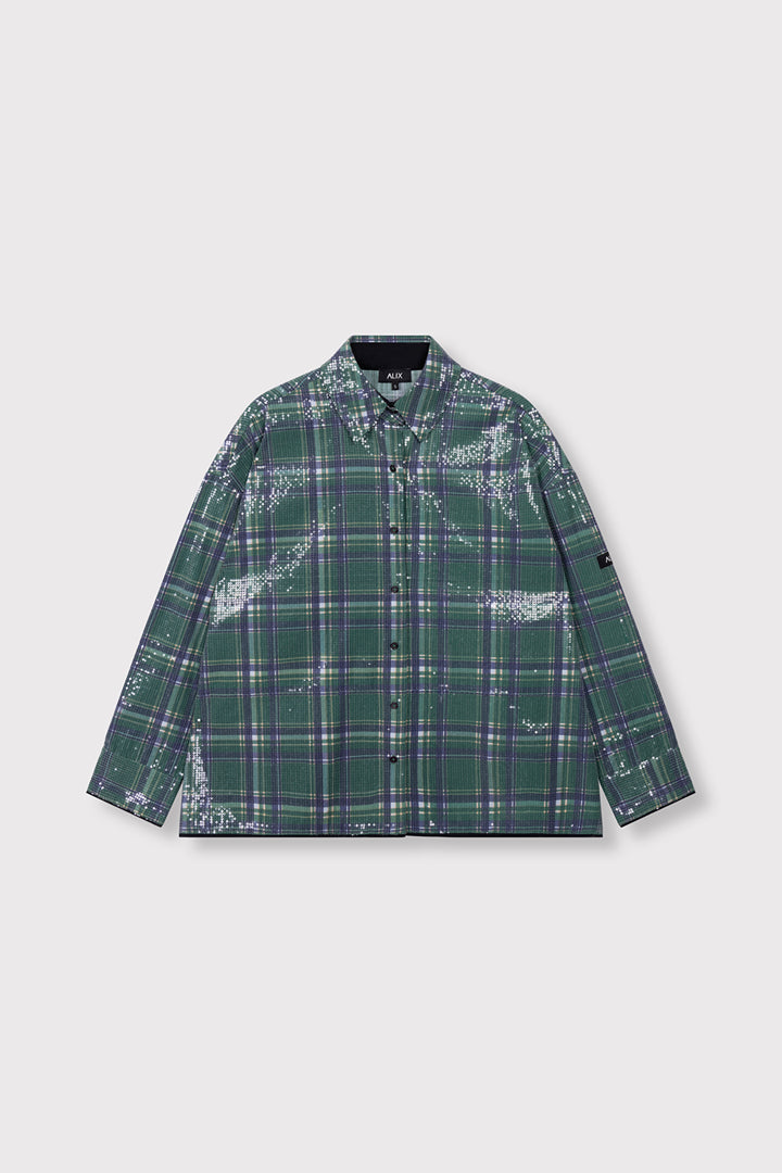 ALIX The Label - SEQUINS CHECK BLOUSE-packshot