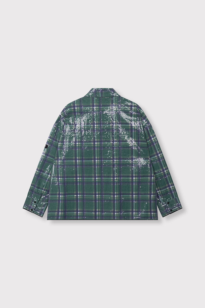 ALIX The Label - SEQUINS CHECK BLOUSE-achteraanzicht