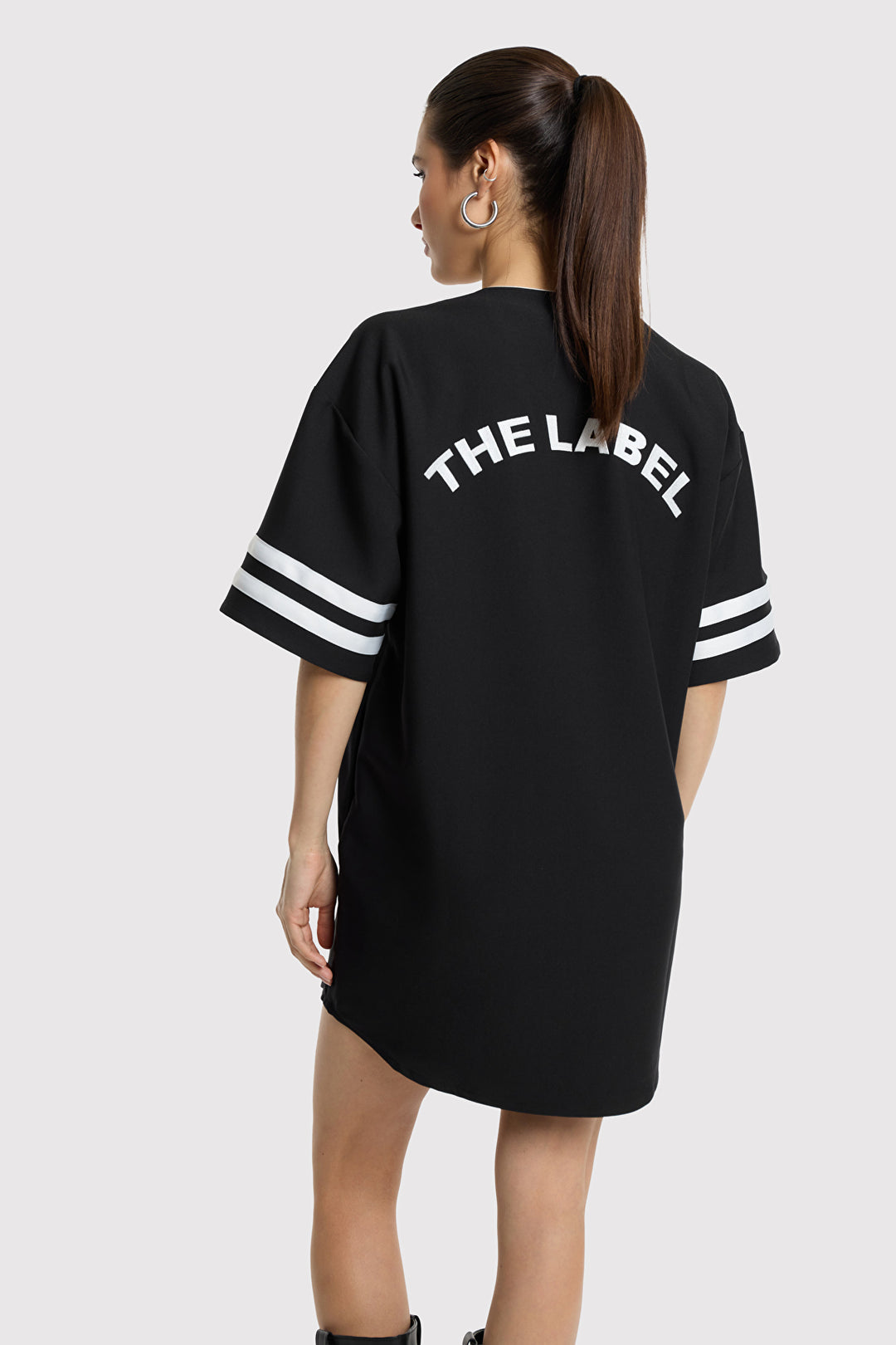 Alix The Label - BASEBALL SHIRT DRESS-achteraanzicht