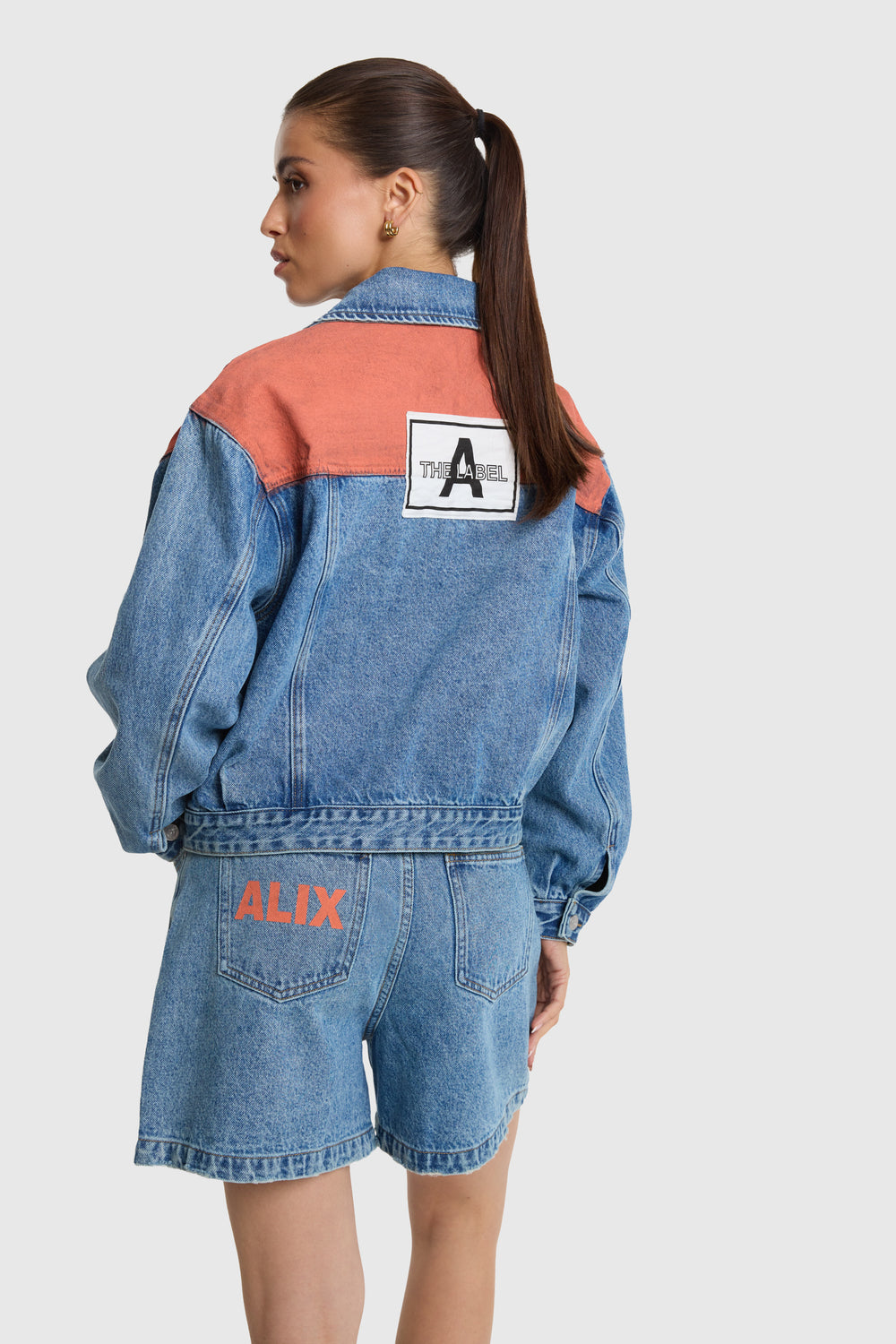 Alix The Label - Bermuda Denim Short-achteraanzicht