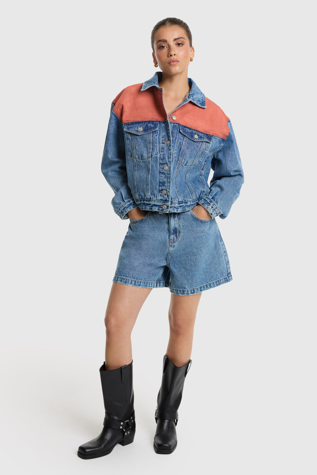 Alix The Label - Bermuda Denim Short-vooraanzicht
