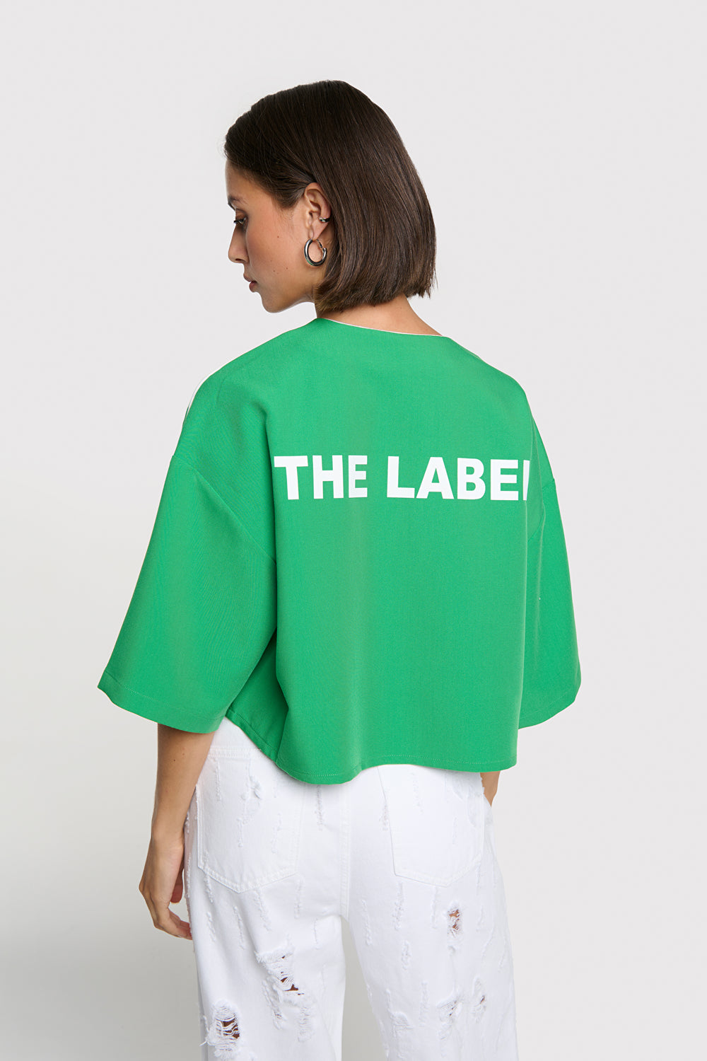 Alix The Label - CROPPED BASEBALL SHIRT-achteraanzicht