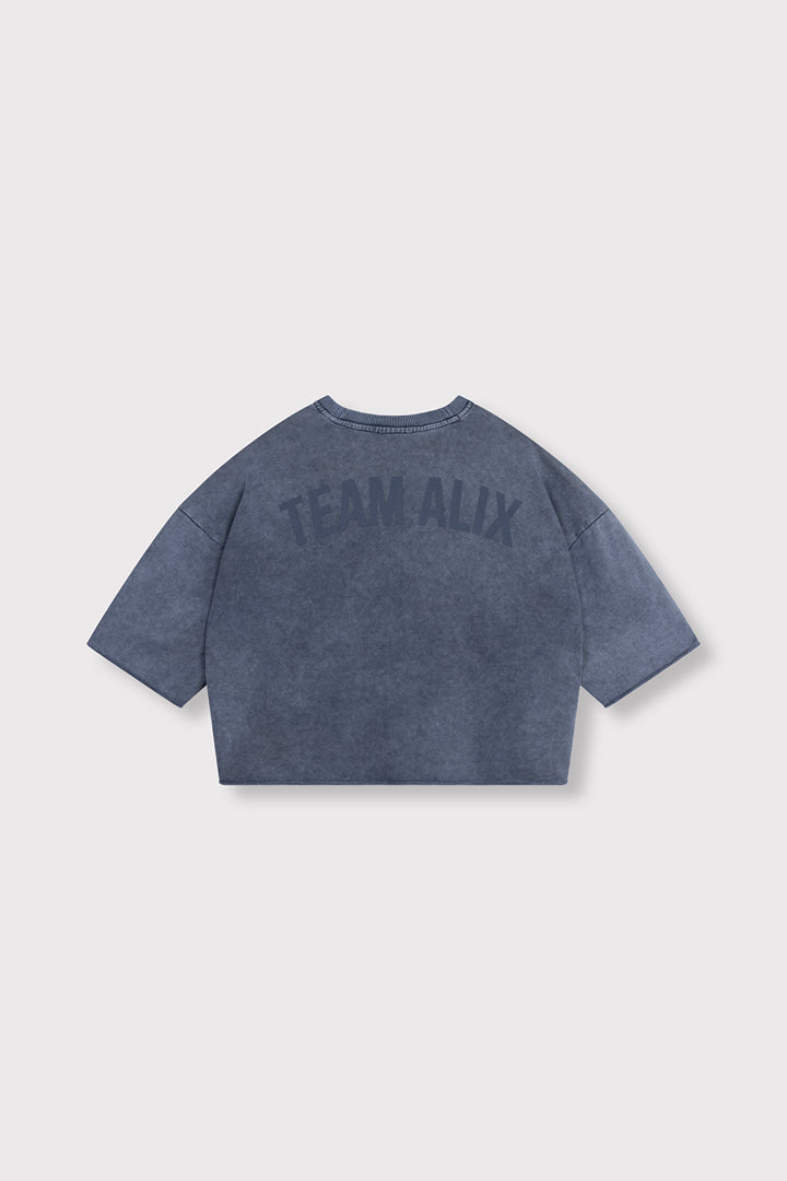 Alix The Label - CUT SEAM SWEAT T-SHIRT-packshot achter