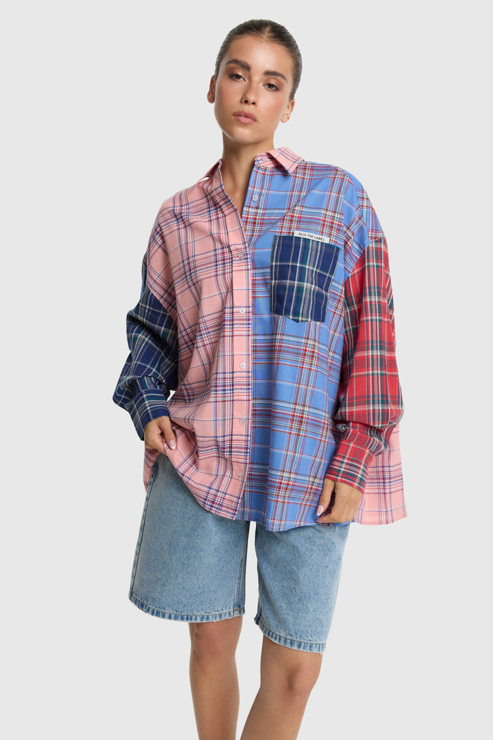 Alix The Label - Check Mix Blouse-vooraanzicht