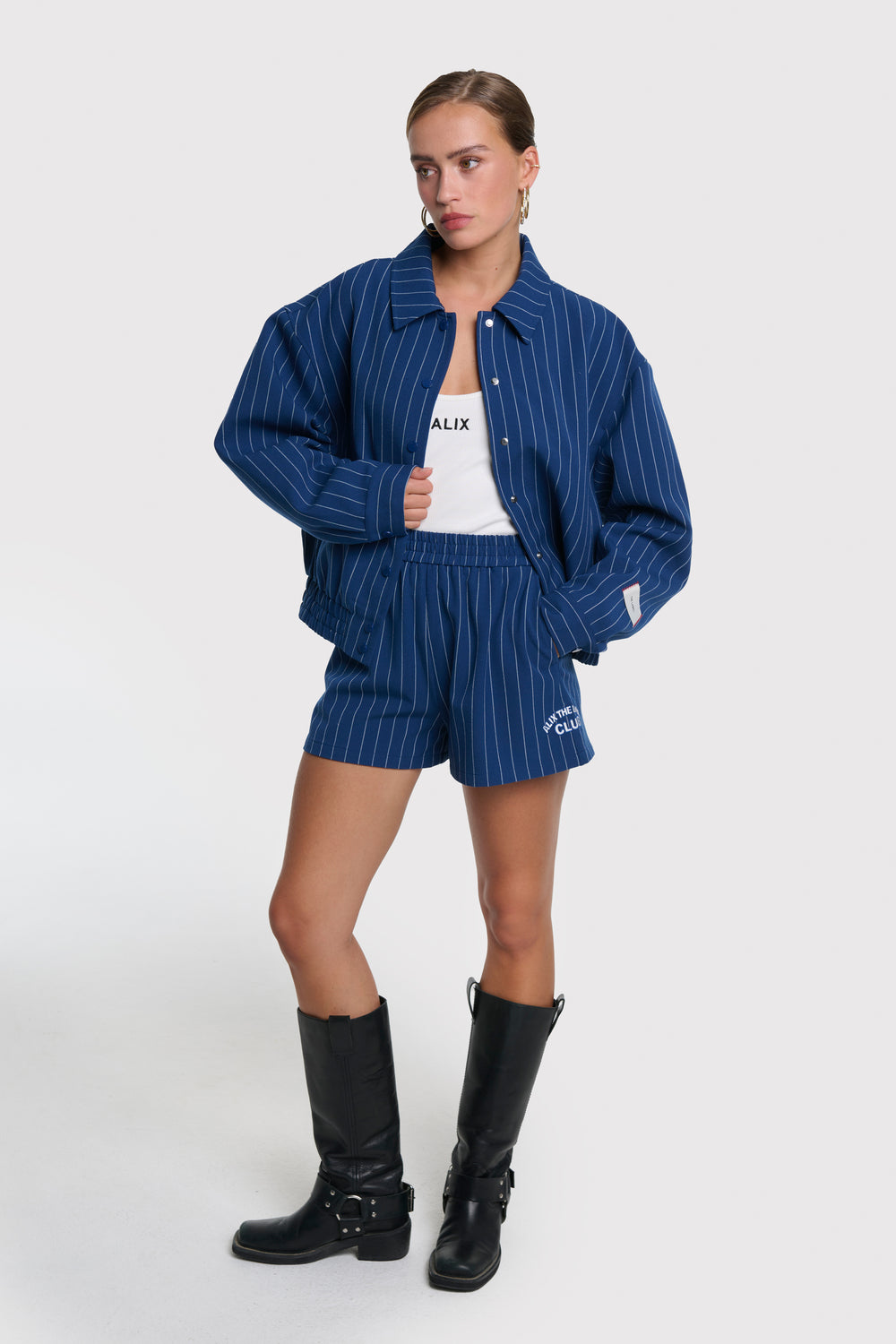 Alix The Label - Clean Striped Bomber -vooraanzicht
