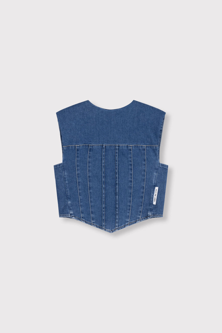 Alix The Label - Denim Corset Top-packshot
