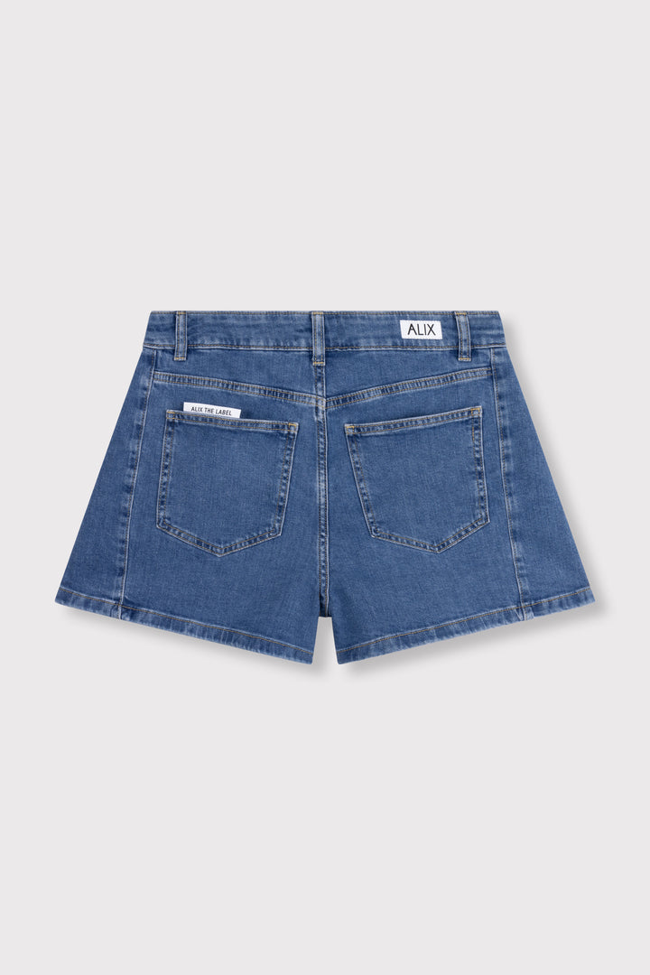 Alix The Label - Denim Short-packshot achter