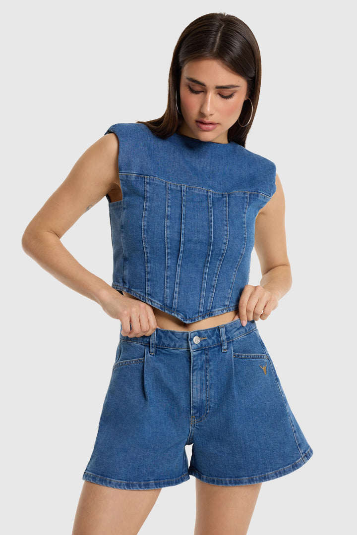 Alix The Label - Denim Short-vooraanzicht