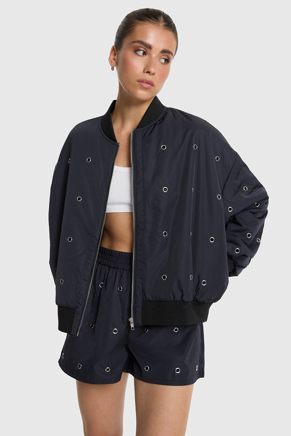 Alix The Label - EYELET BOMBER-voorzijde