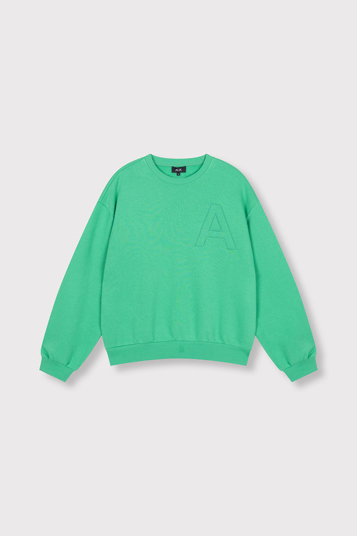 Alix The Label - Embroidered A Sweater-packshot