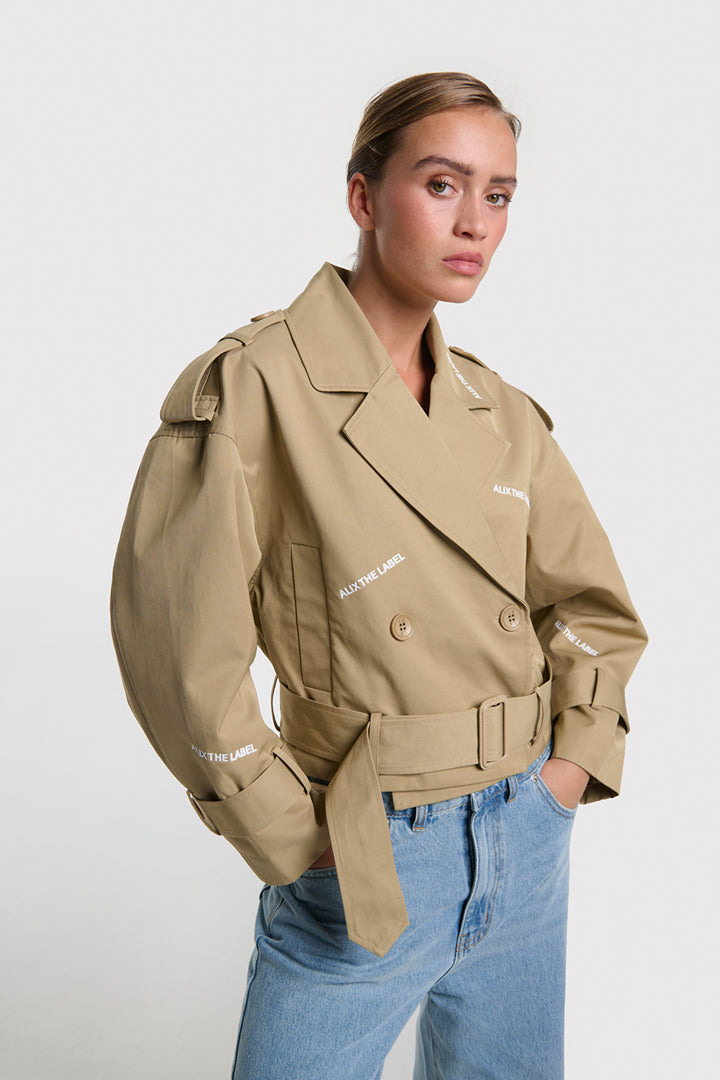 Alix The Label - SHORT ALIX TRENCH COAT-zijaanzicht