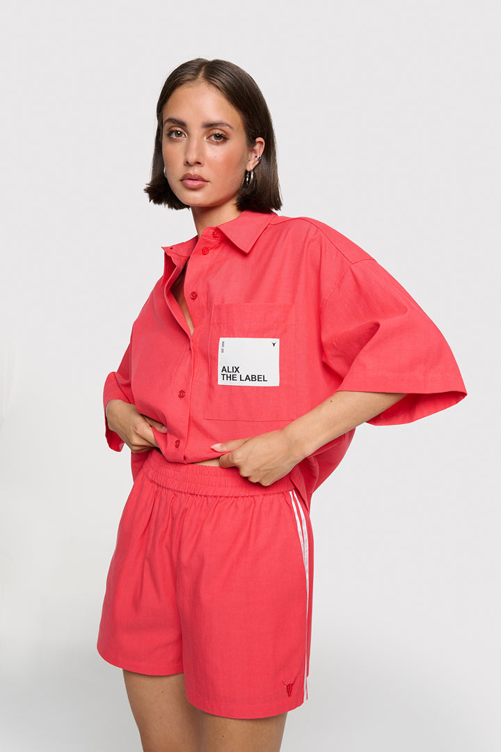 Alix The Label - SHORT SLEEVE BLOUSE-zijaanzicht