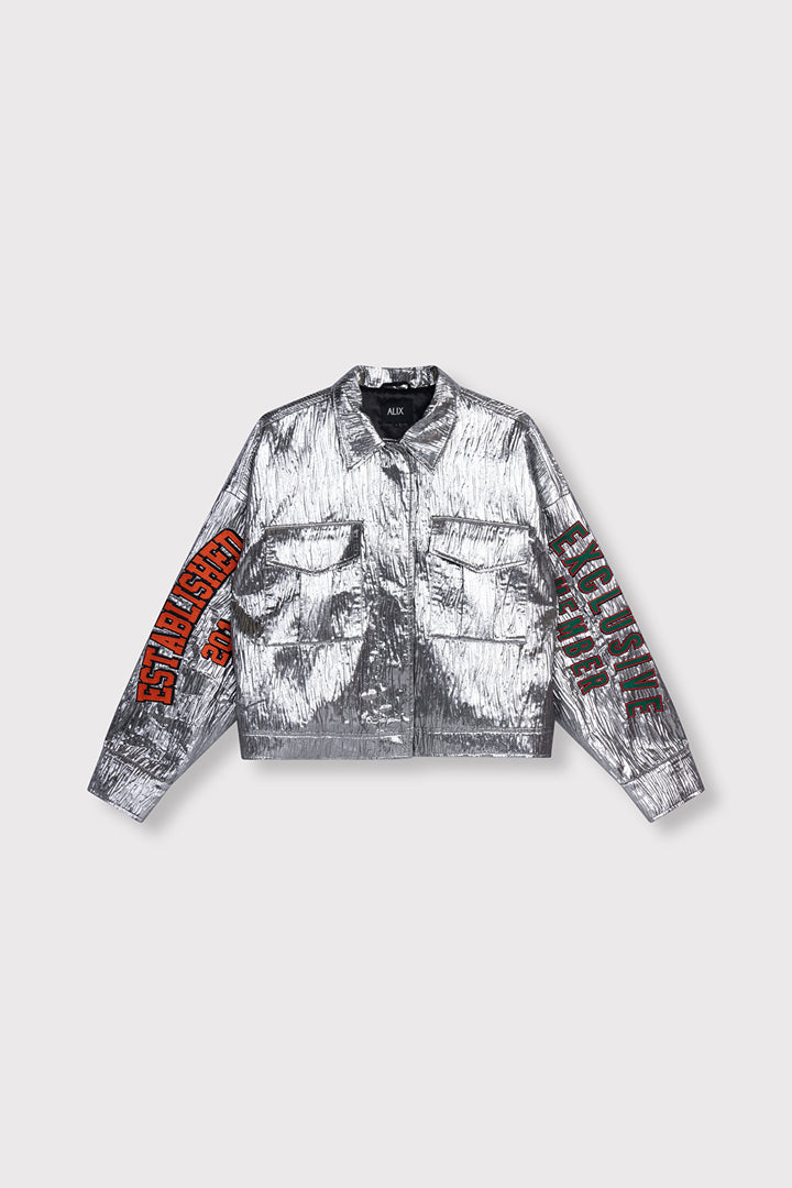 Alix The Label - SILVER ARTWORK JACKET-packshot