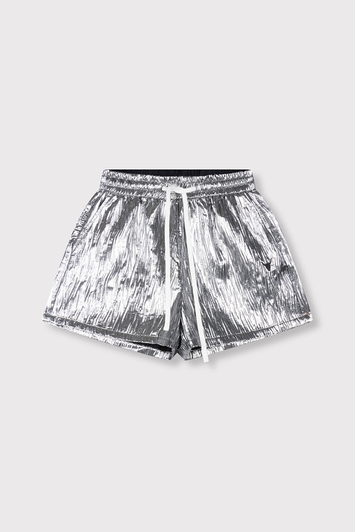 Alix The Label - SILVER CRINKLE SHORTS-packshot