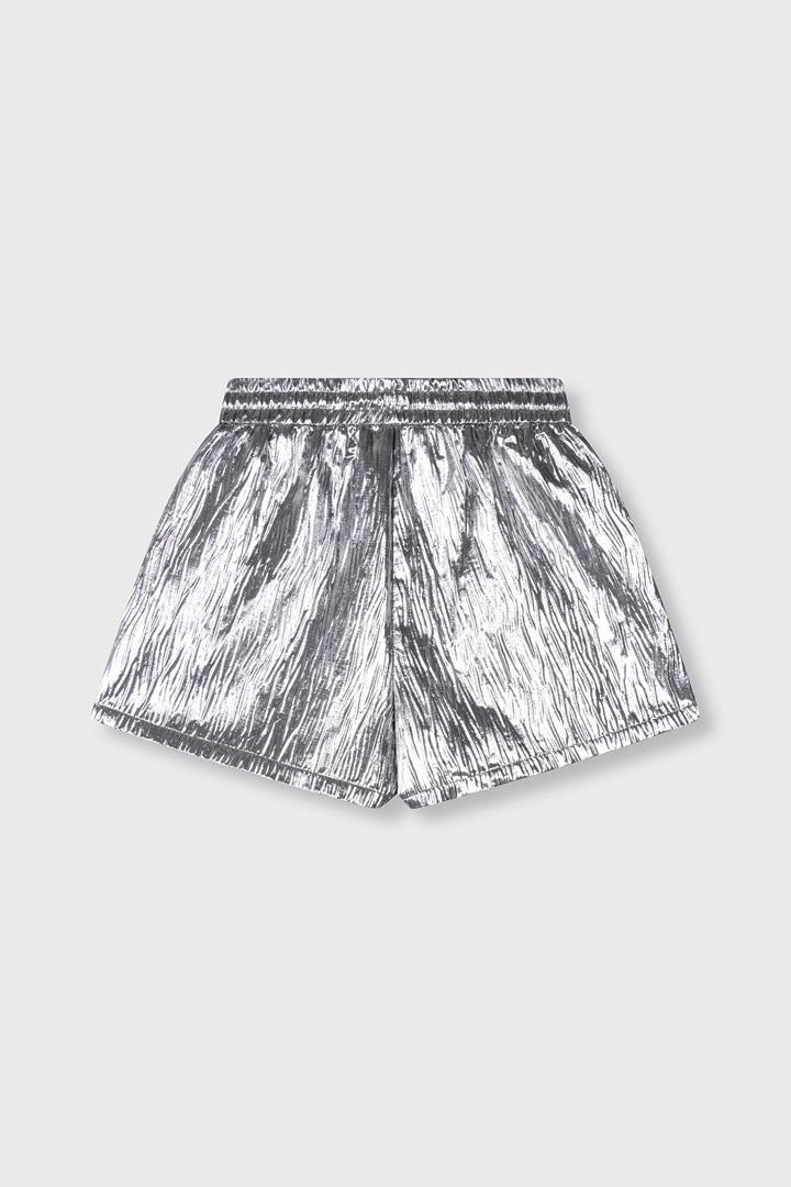 Alix The Label - SILVER CRINKLE SHORTS-achteraanzicht