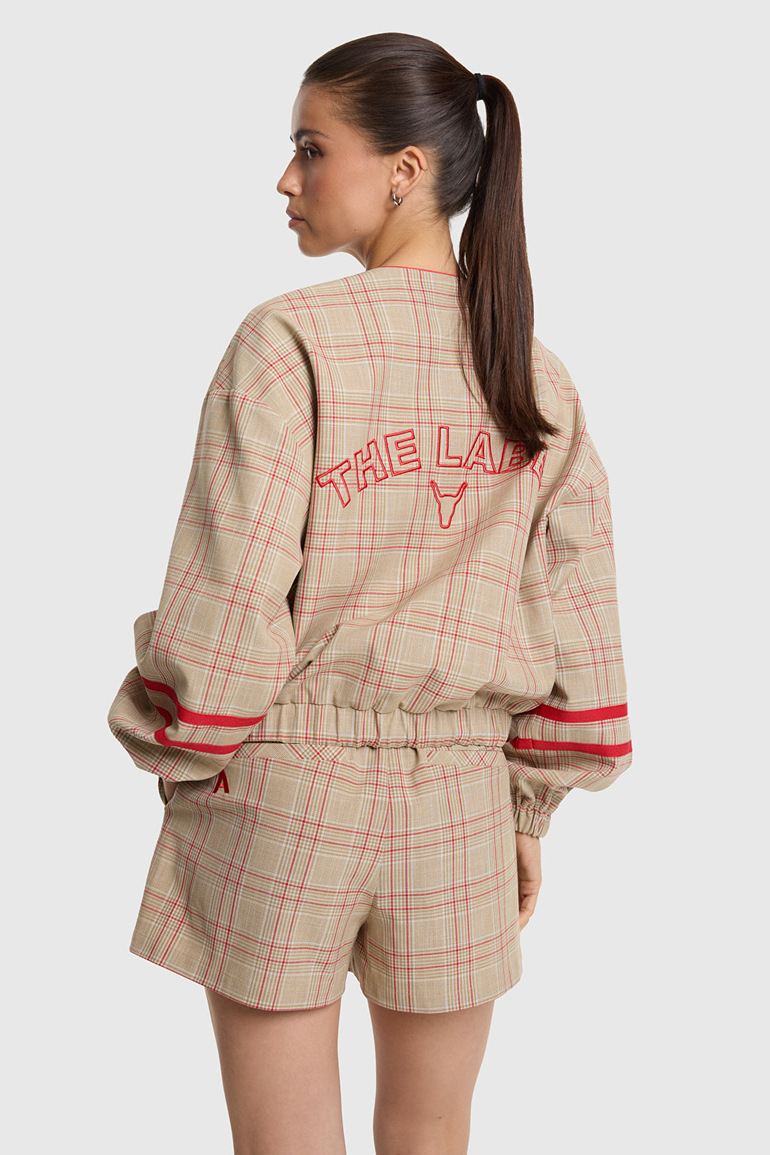 Alix The Label - SPORTY CHECK BOMBER-achteraanzicht