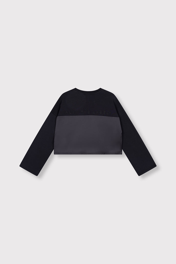 Alix The Label - Satin Mix Sweater-packshot achter