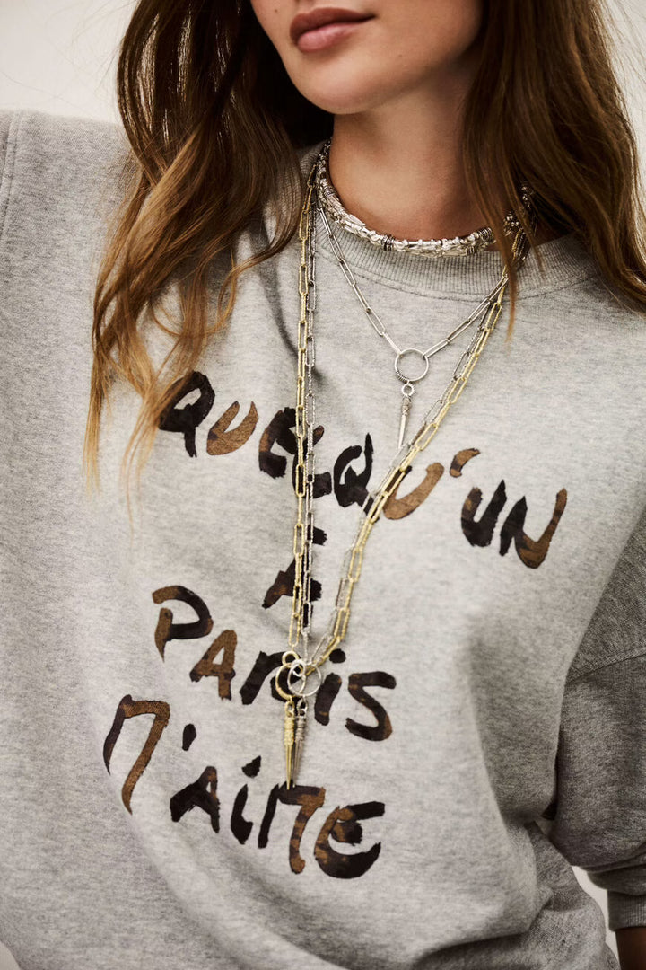 Ba&sh - BRICE sweat met lange mouwen-detailfoto print