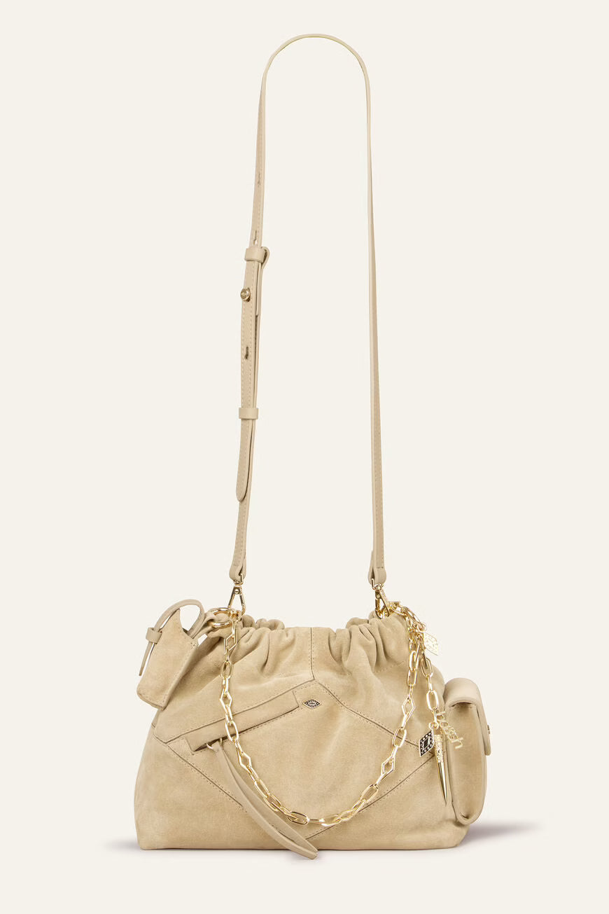 Ba&sh - JUNE mini suède tas-voorzijde