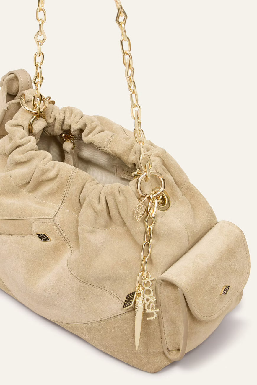 Ba&sh - JUNE mini suède tas-bovenaanzicht