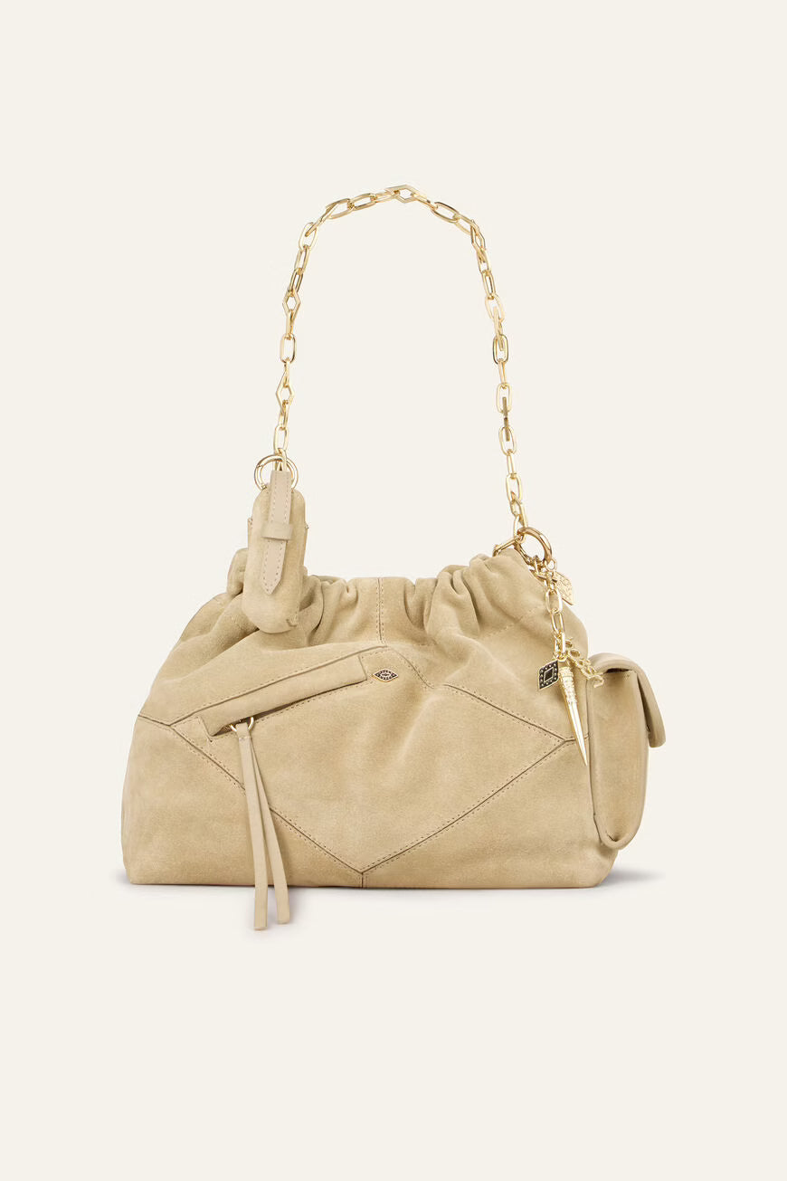 Ba&sh - JUNE mini suède tas-vooraanzicht