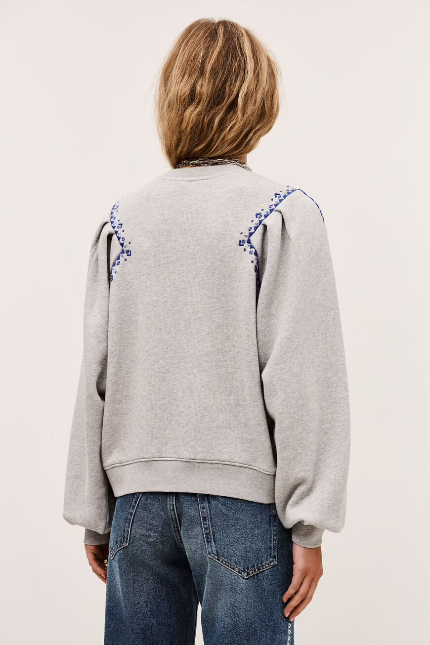 Ba&sh - MESTA geborduurd sweatshirt-achteraanzicht