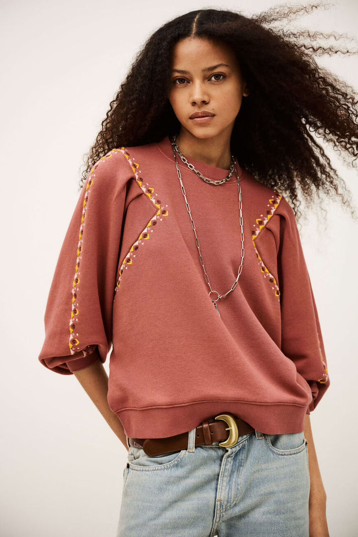 Ba&sh - MESTA geborduurd sweatshirt-zijaanzicht