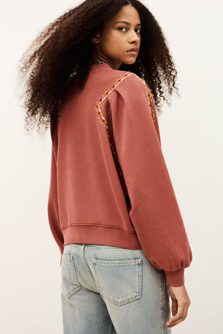 Ba&sh - MESTA geborduurd sweatshirt-achteraanzicht