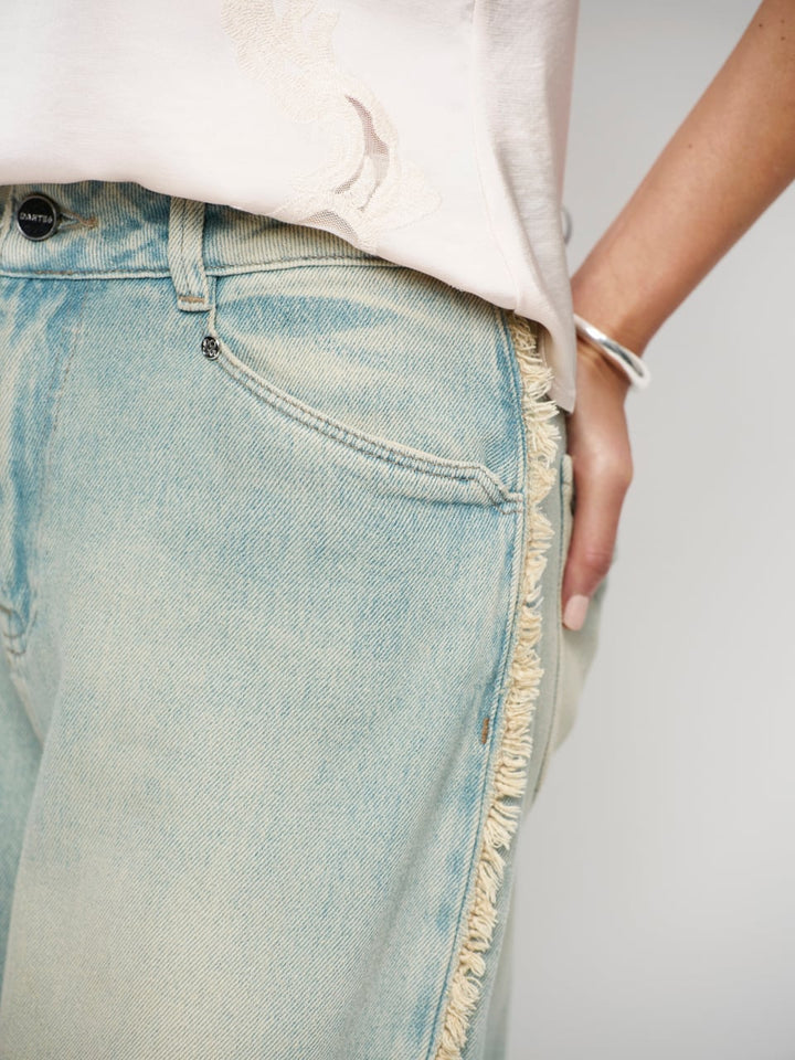 Dante6 - Brave Fringed barrel leg jeans-detailfoto