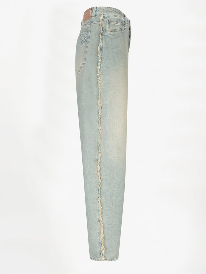 Dante6 - Brave Fringed barrel leg jeans-zijaanzicht