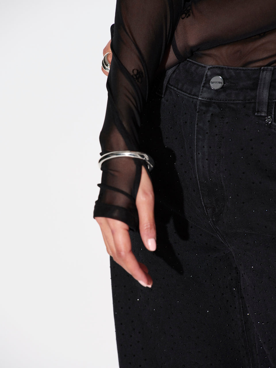 Dante6 - Circe Flock Top- detailfoto textuur